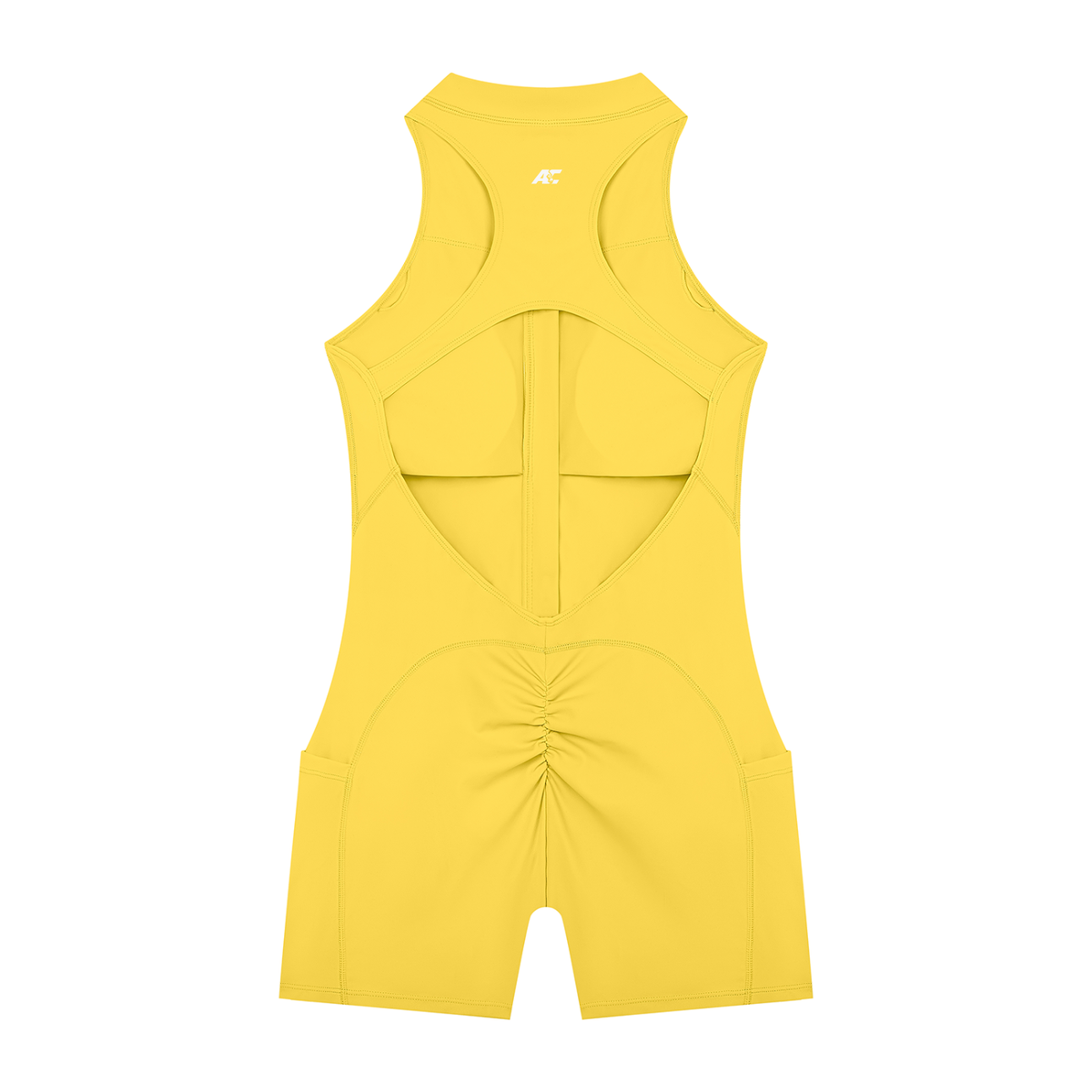 AC Quarter-Zip Backless Romper