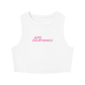 AC Basic Crop Tank - White/Pink