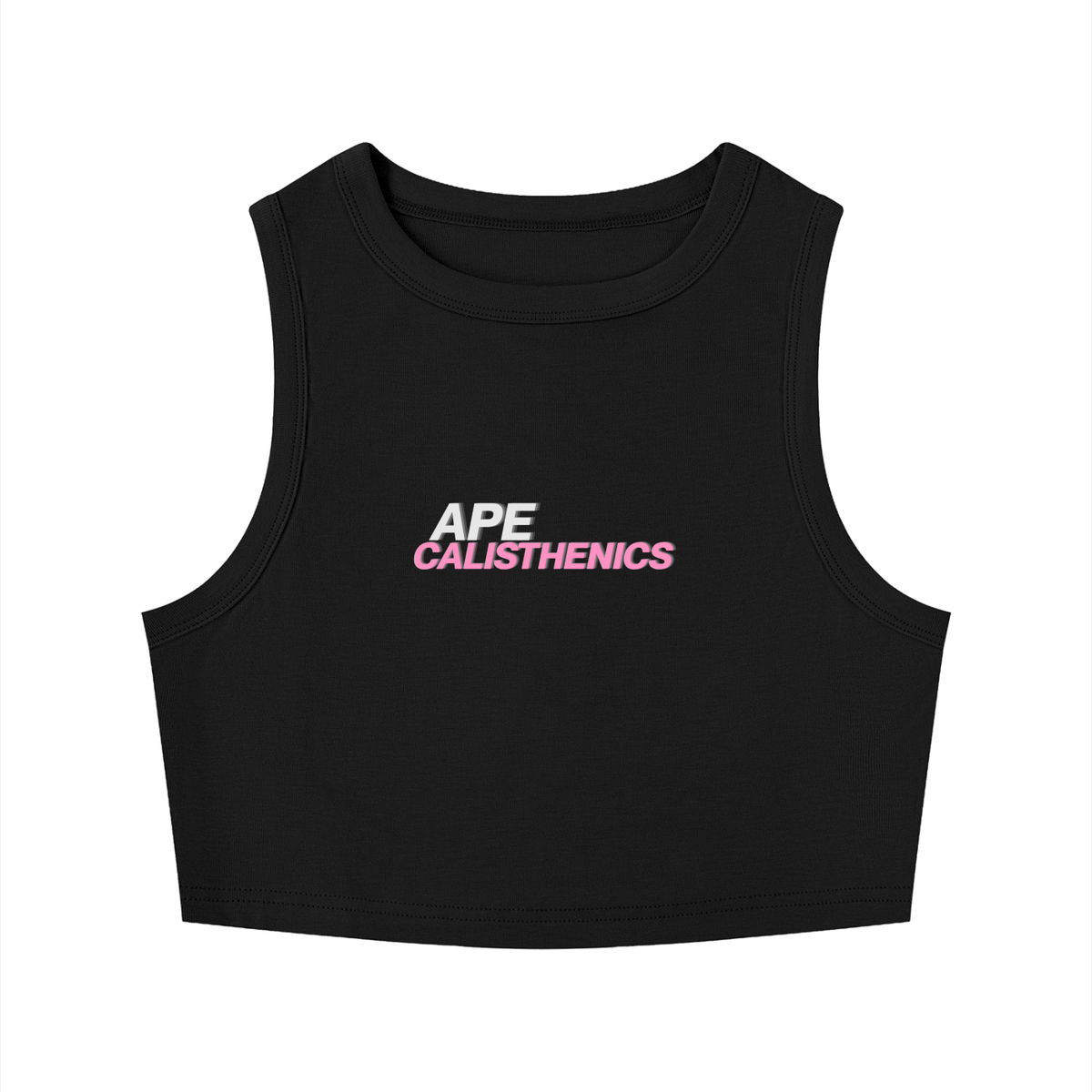 AC Basic Crop Tank - Black/Pink