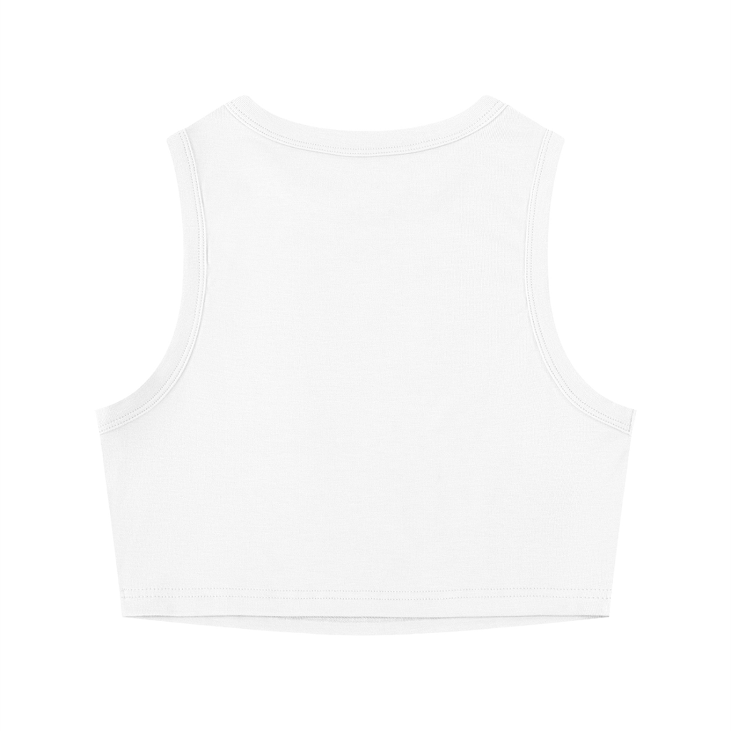AC Basic Crop Tank - White/Pink