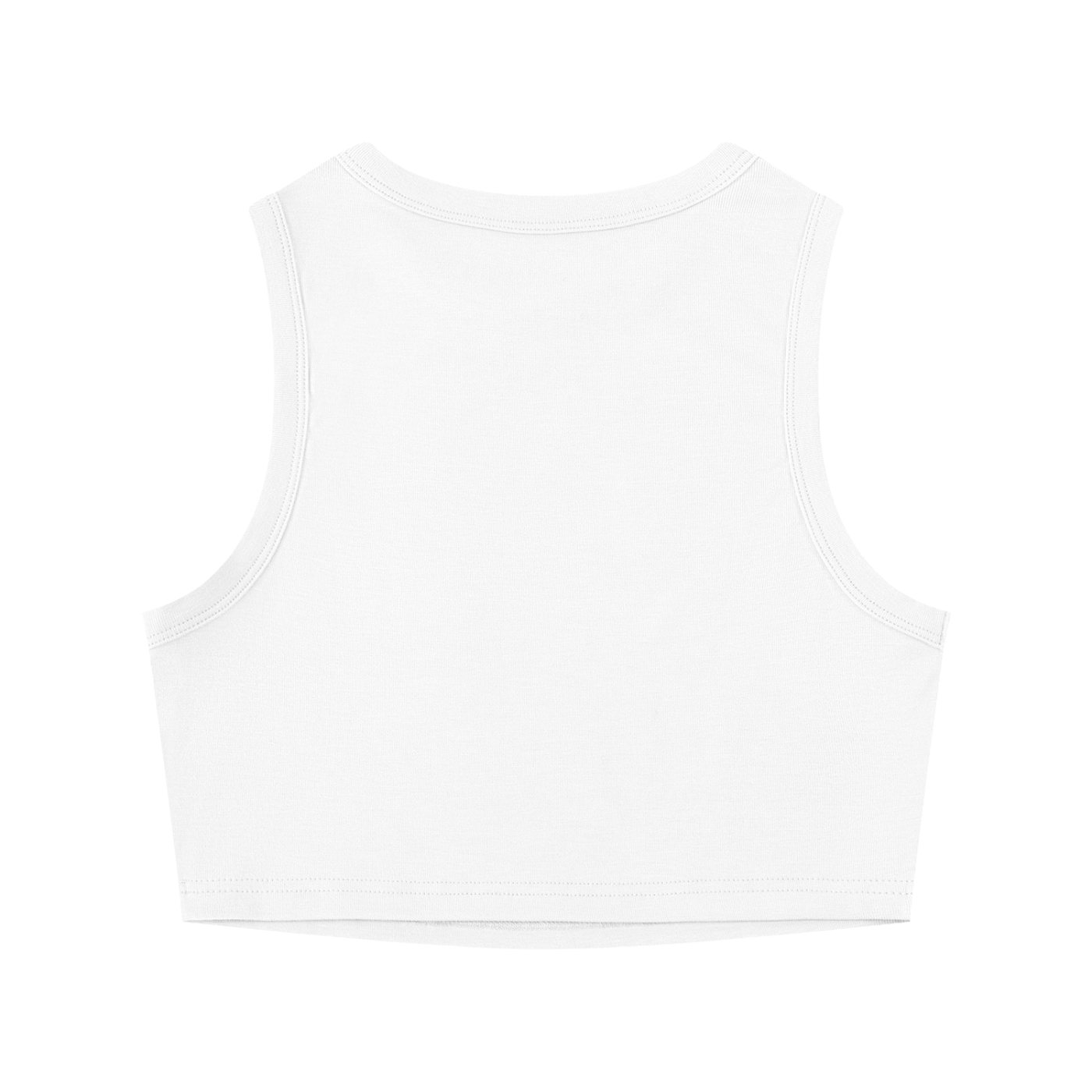 AC Basic Crop Tank - White/Pink